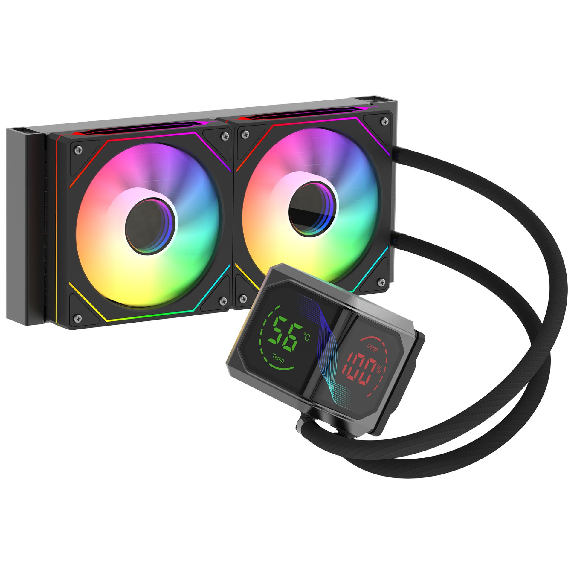 GAMEBOOSTER 240MM SIGHT PRO 240B GB-LCS-SP240B ARGB AM5-1851p Sıvı Soğutmalı İşlemci Fanı