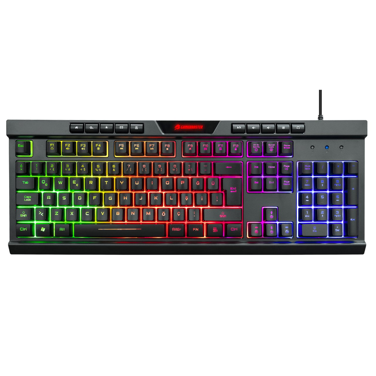 GAMEBOOSTER G69K Outlander Rainbow Aydınlatmalı Membrane Oyun Klavyesi