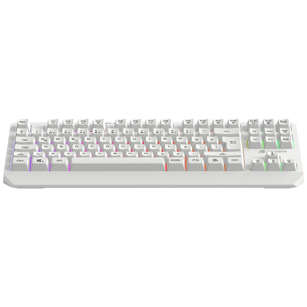GAMEBOOSTER G75 ELYA Rainbow Aydınlatmalı Beyaz TKL Membrane Oyun Klavyesi