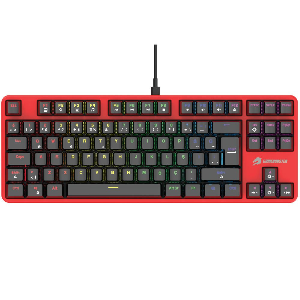 GAMEBOOSTER GM06B Plus Rainbow Aydınlatmalı 88 Tuş Mekanik Oyun Klavyesi