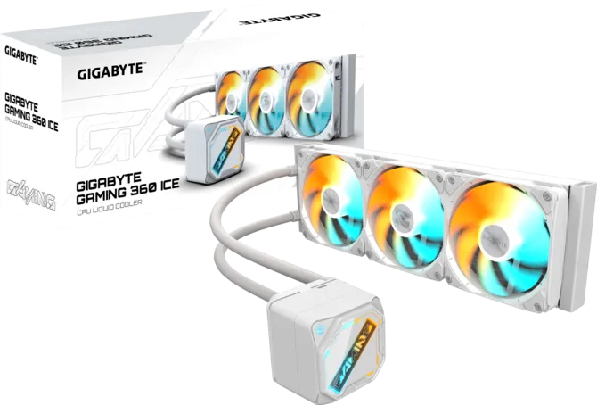 GIGABYTE 360MM GAMING 360 ICE ARGB AM5-1851p Sıvı Soğutmalı İşlemci Fanı Bayaz