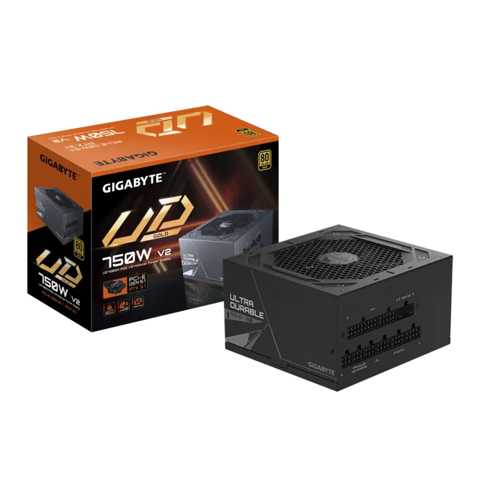GIGABYTE 750W 80+GOLD GP-UD750GM PG5 V2 Tam Modüler Power Supply