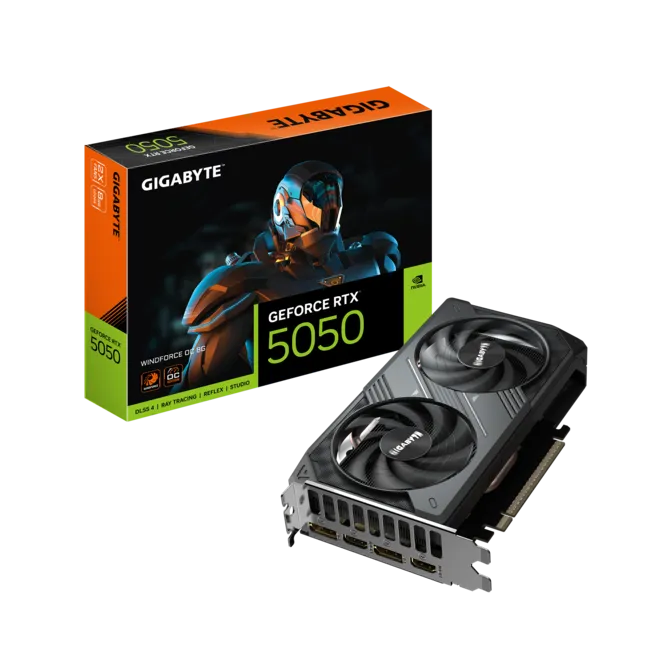 GIGABYTE 8GB RTX5050 WINDFORCE 2 GV-N5050WF2OC-8GD GDDR6 HDMI-DP PCIE 5.0