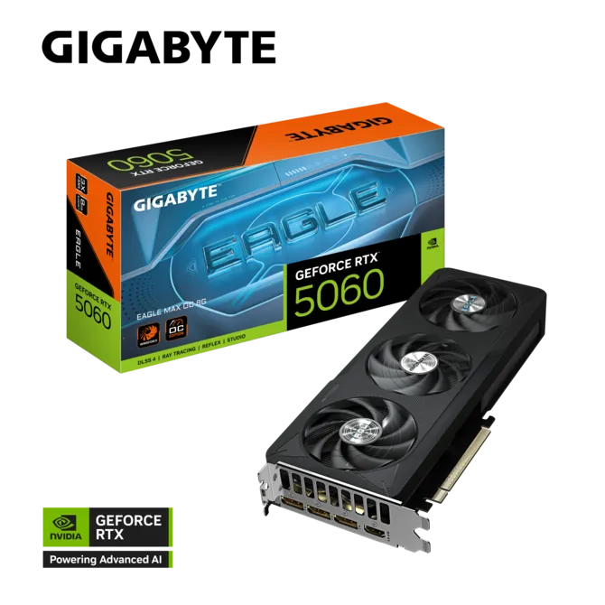 GIGABYTE 8GB RTX5060 EAGLE MAX OC GV-N5060EAGLEMAX OC-8GD GDDR7 HDMI-DP PCIE 5.0