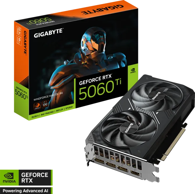 GIGABYTE 8GB RTX5060TI WINDFORCE MAX OC GV-N506TWF2MAX OC-8GD GDDR7 128bit GDDR7 HDMI-DP PCIE 5.0