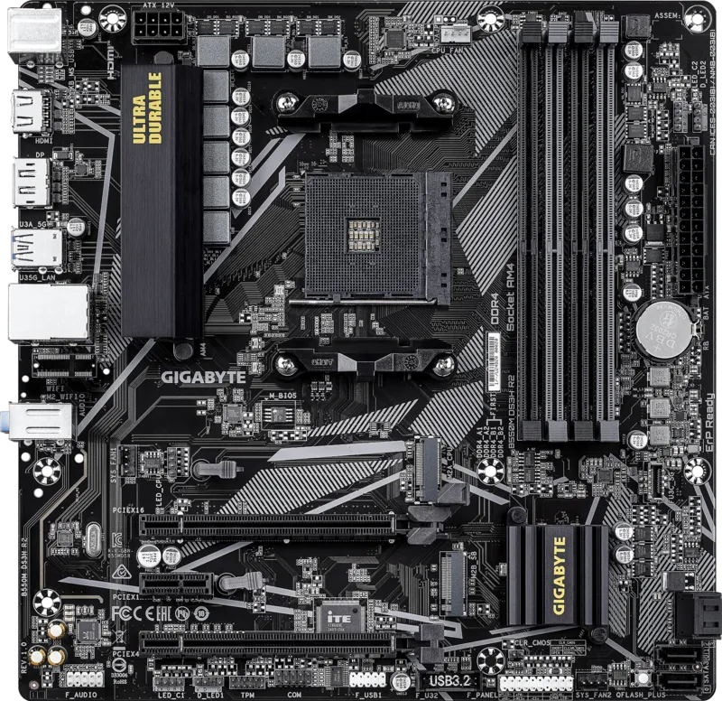 GIGABYTE B550M DS3H R2 DDR4 HDMI DP PCIe 16X v4.0 AM4 mATX