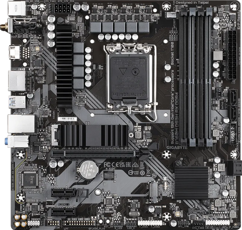 GIGABYTE B760M DS3H AX WIFI6E DDR4 HDMI TYPE-C DP PCIE 4.0 1700p mATX