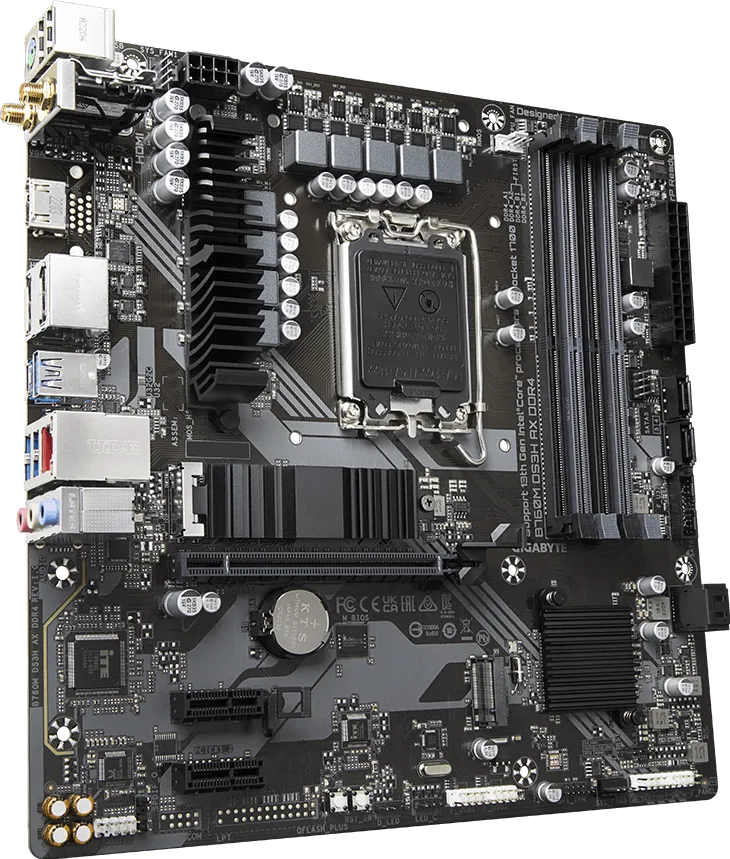 GIGABYTE B760M DS3H AX WIFI6E DDR4 HDMI TYPE-C DP PCIE 4.0 1700p mATX