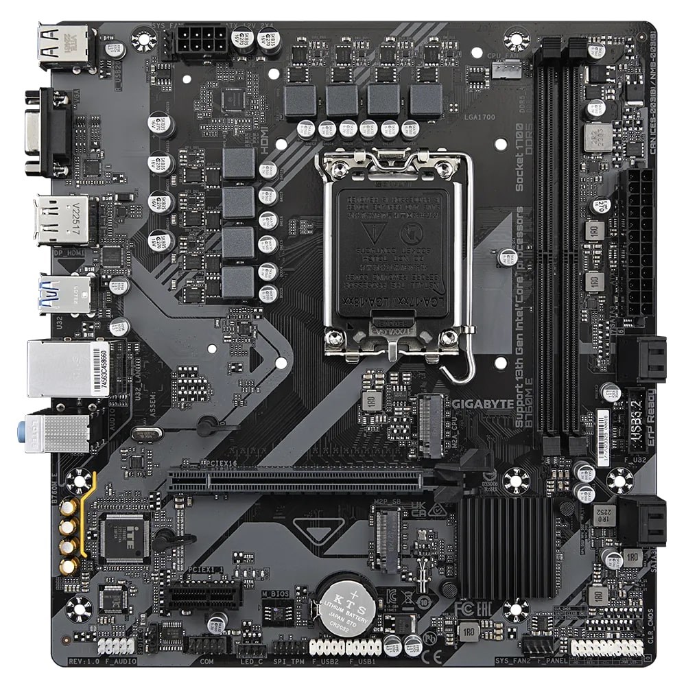 GIGABYTE B760M-E DDR5 HDMI VGA DP USB 1700P