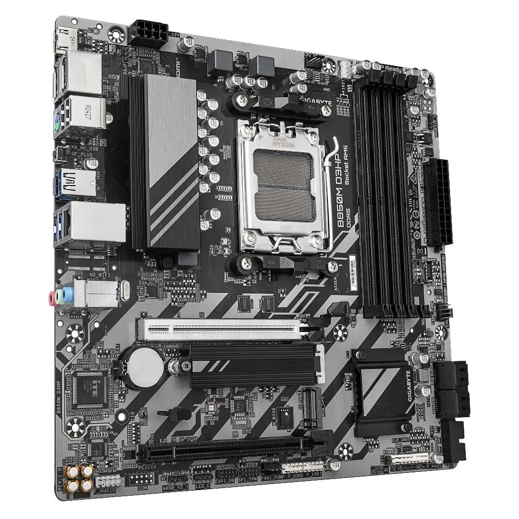 GIGABYTE B850M D3HP, 4xDDR5, 2xM.2, 2xDP, HDMI, Type-C, AM5 Soket GAMING Anakart
