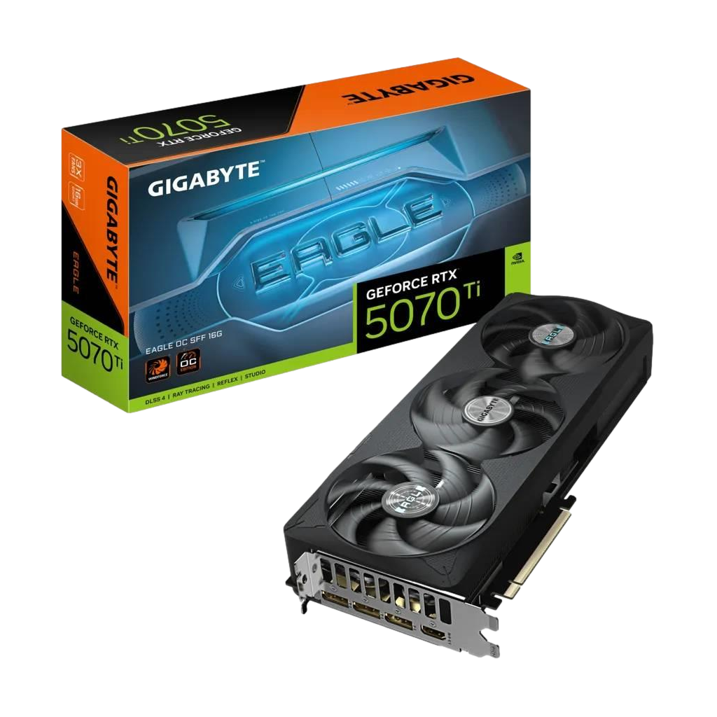 GIGABYTE GV-N507TEAGLE OC-16GD, RTX5070TI, EAGLE OC, 16Gb, GDDR7, 256BIT, 3 Fanlı, 1xHDMI, 3xDP, GAMING Ekran KARTI