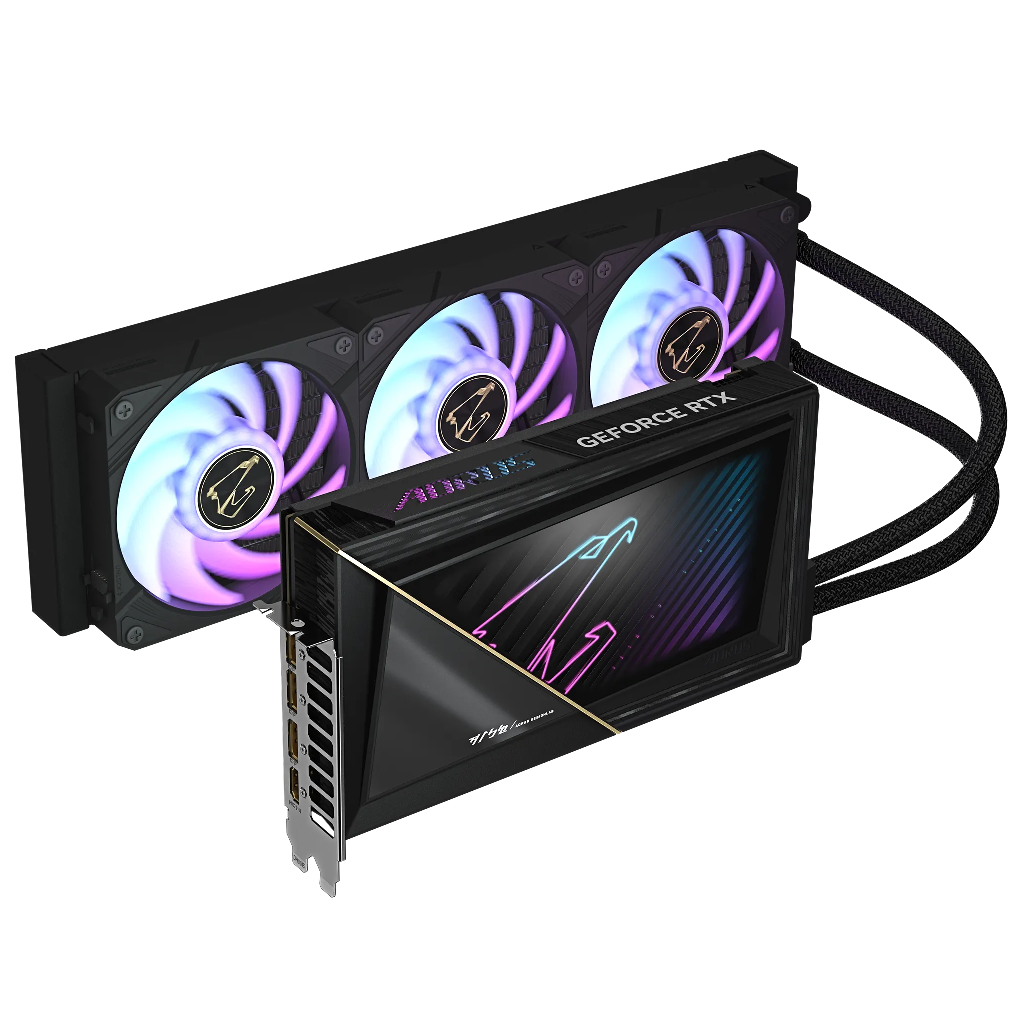 GIGABYTE GV-N5090AORUSX W-32GD, RTX5090, XTREME WATERFORCE, 32Gb, GDDR7, 512BIT, 3 Fanlı, 1xHDMI, 3xDP, GAMING Ekran KARTI
