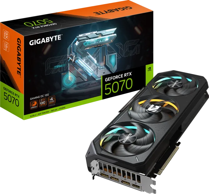 GIGABYTE RTX5070 GAMING OC GV-N5070GAMING OC-12GD GDDR7 192bit HDMI-DP PCIE 5.0