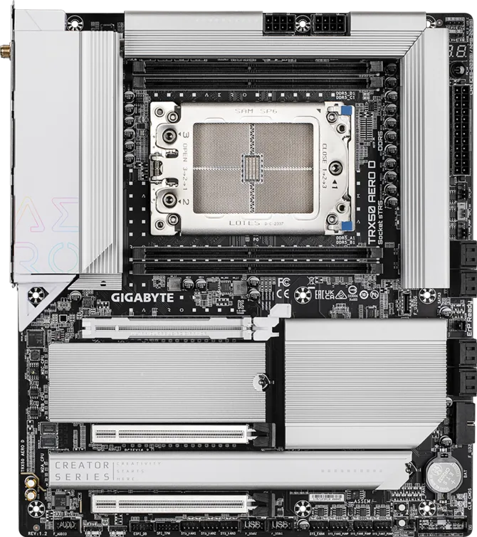 GIGABYTE TRX50 AERO DDR5 ECC RDIMM WIFI7 PCIE 5.0 sTR5 EATX