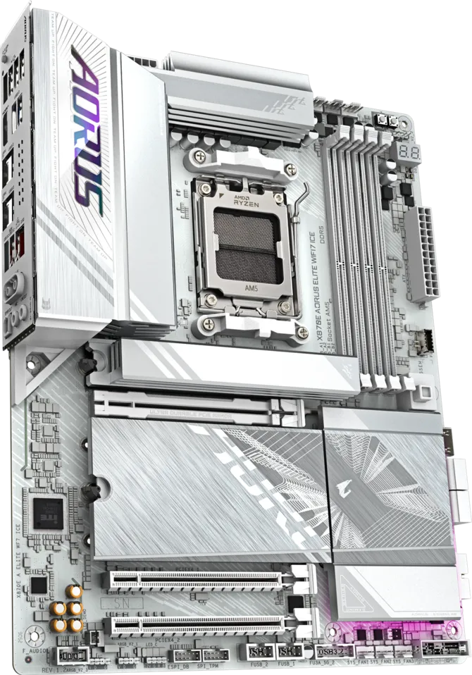 GIGABYTE X870E-A ELITE WIFI7 ICE DDR5 HDMI-DP TYPEC PCIE 5.0 AM5 ATX BEYAZ