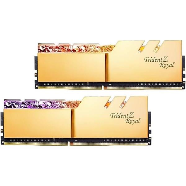 GSKILL 32GB (2X 16GB) DDR4 3200MHZ CL16 DUAL KIT PC RAM TRIDENT Z ROYAL GOLD F4-3200C16D-32GTRG