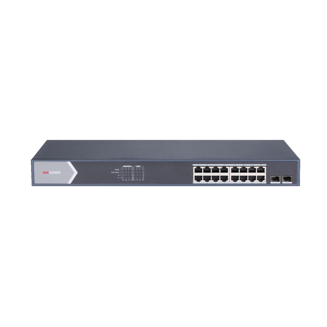 HIKVISION 16port PoE 150w 2-SFP Gigabit Yönetilemez Switch DS-3E0518P-E/M