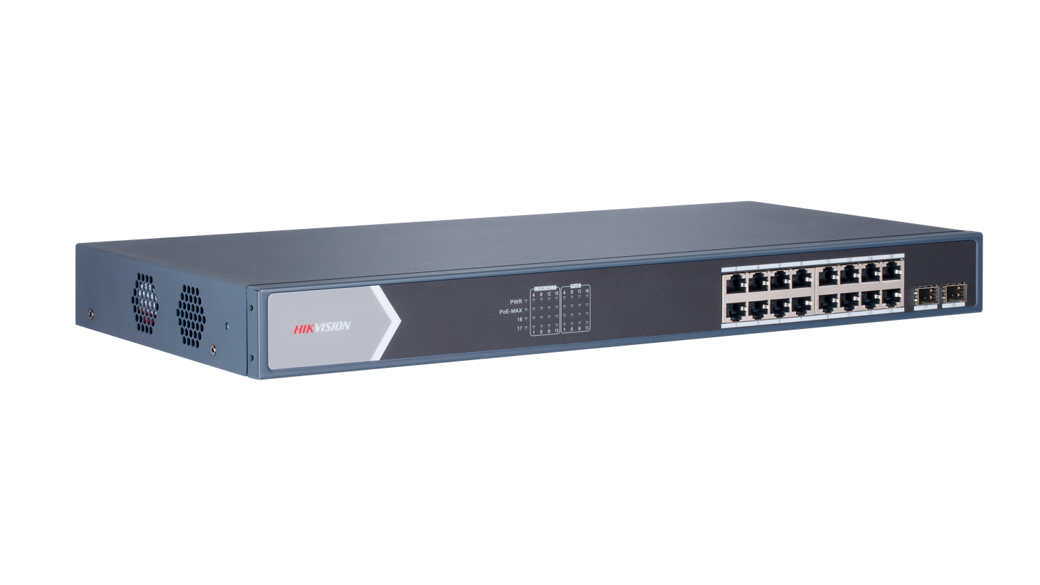 HIKVISION 16port PoE 150w 2-SFP Gigabit Yönetilemez Switch DS-3E0518P-E/M