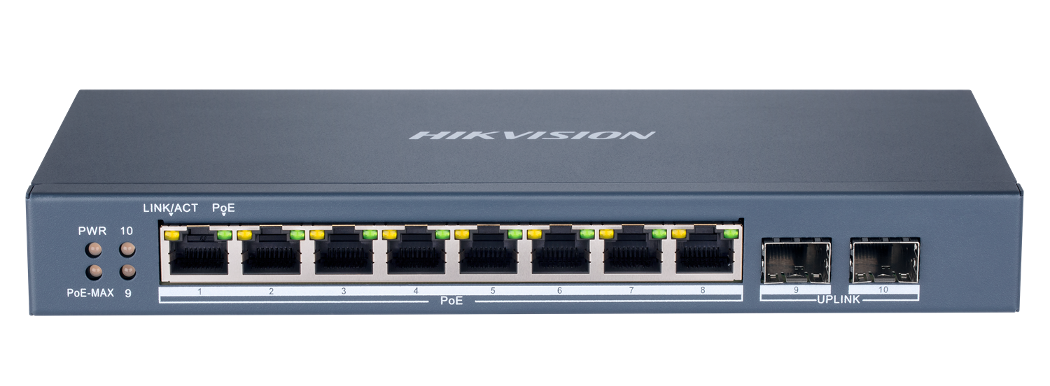 HIKVISION 8port PoE 120w 2-SFP Gigabit Yönetilemez Switch DS-3E1510P-SI