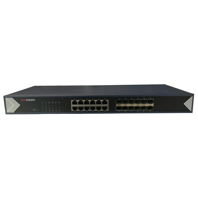HIKVISION DS-3E0524TF 24 PORT GIGABIT (12x RJ45 LAN   12x SFP) YONETILEMEZ SWITCH