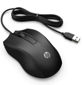 HP 100 6VY96AA SİYAH OPTİK KABLOLU MOUSE 1.600 DPI HASSAS OPTİK SENSÖRÜHpMouseB05562