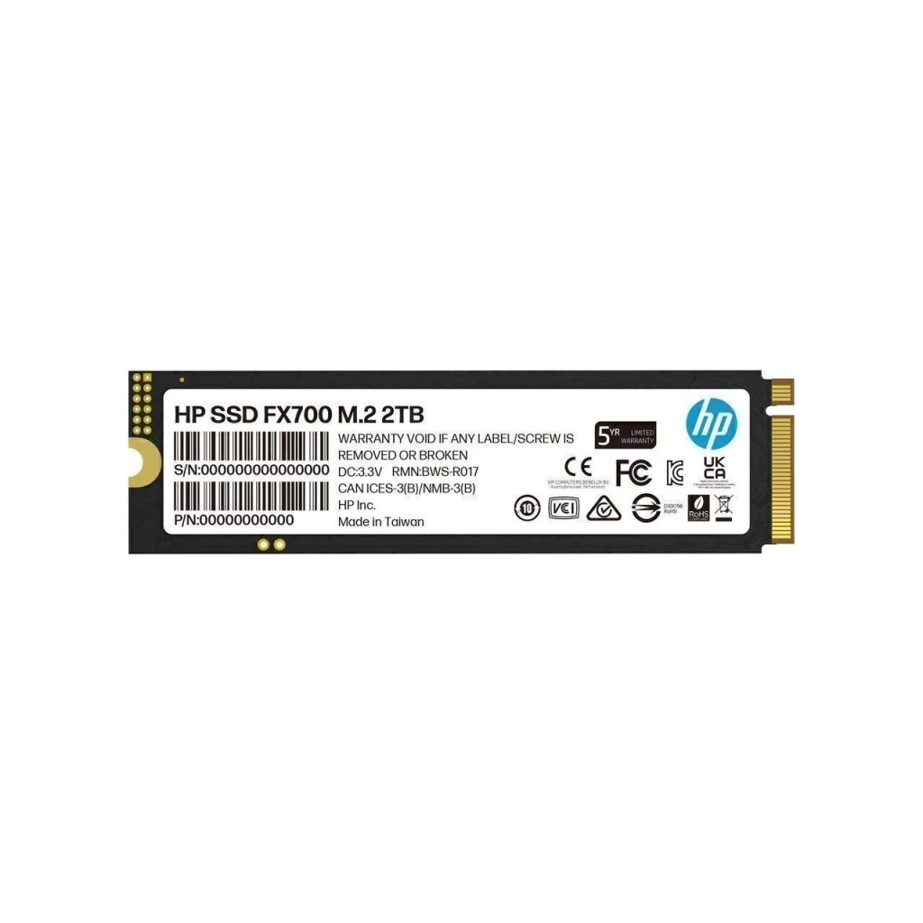 HP 8U2N5AA, FX700, 2TB, 6200-7200Mb/s, Gen4, NVMe PCIe M.2, 3D NAND, SSD