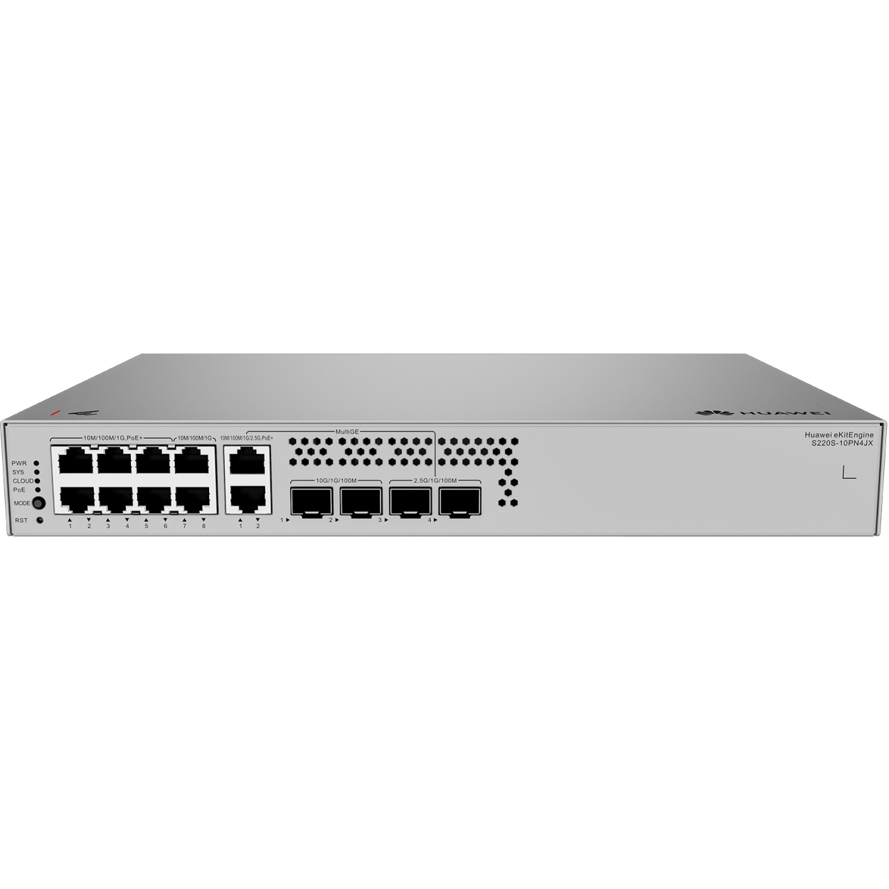 HUAWEI 8port PoE 128w 4-SFP (2-2.5GbE/2-10GbE) Gigabit Yönetilebilir Switch EKIT S220S-10PN4JX