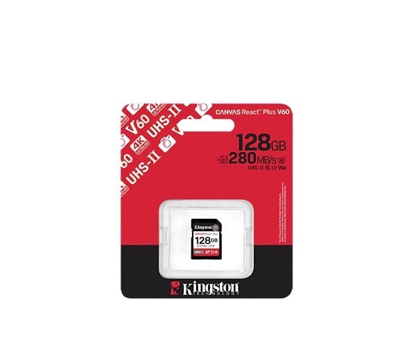 KINGSTON 128GB SDXC SD Kart React+ SDR2V6/128GB