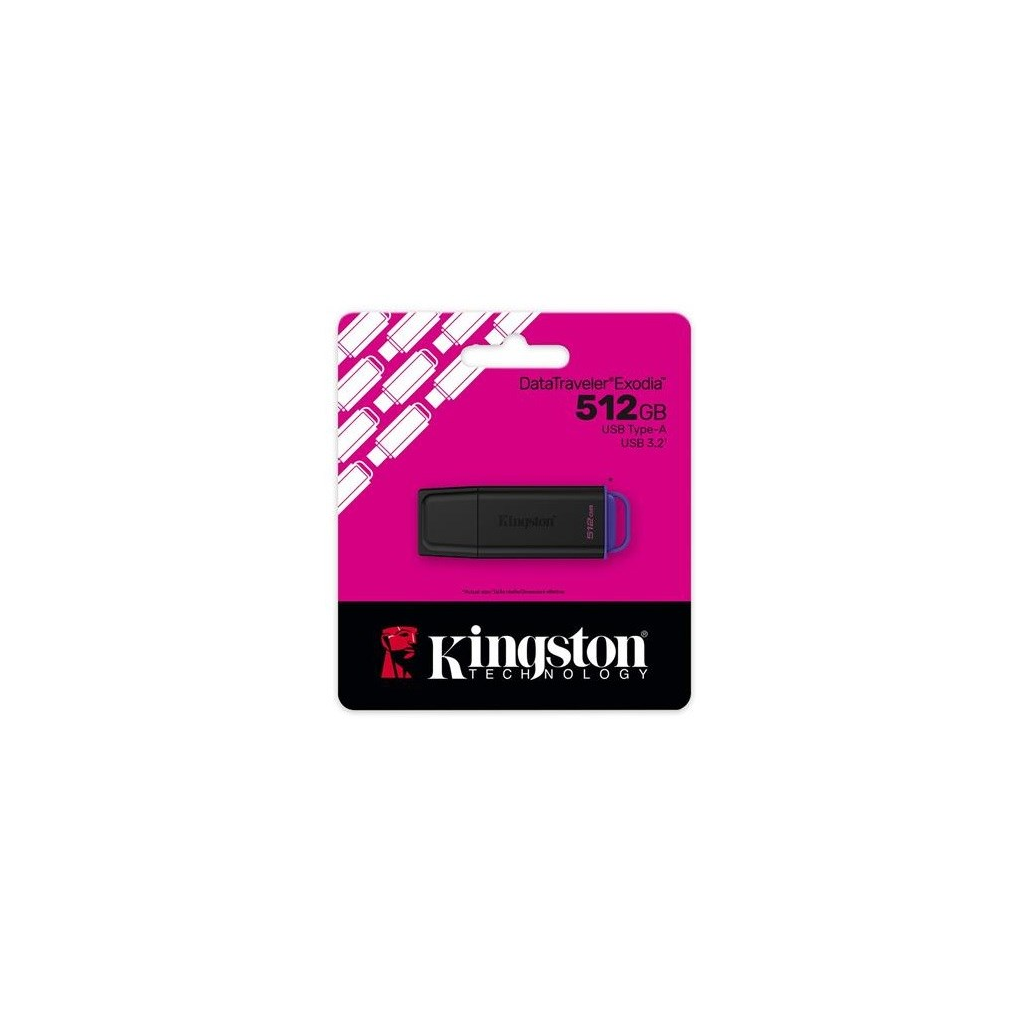 KINGSTON DTXG2/512GB USB 3.2 DataTraveler Exodia Gen 1 Flash Bellek (Siyah-Mor)