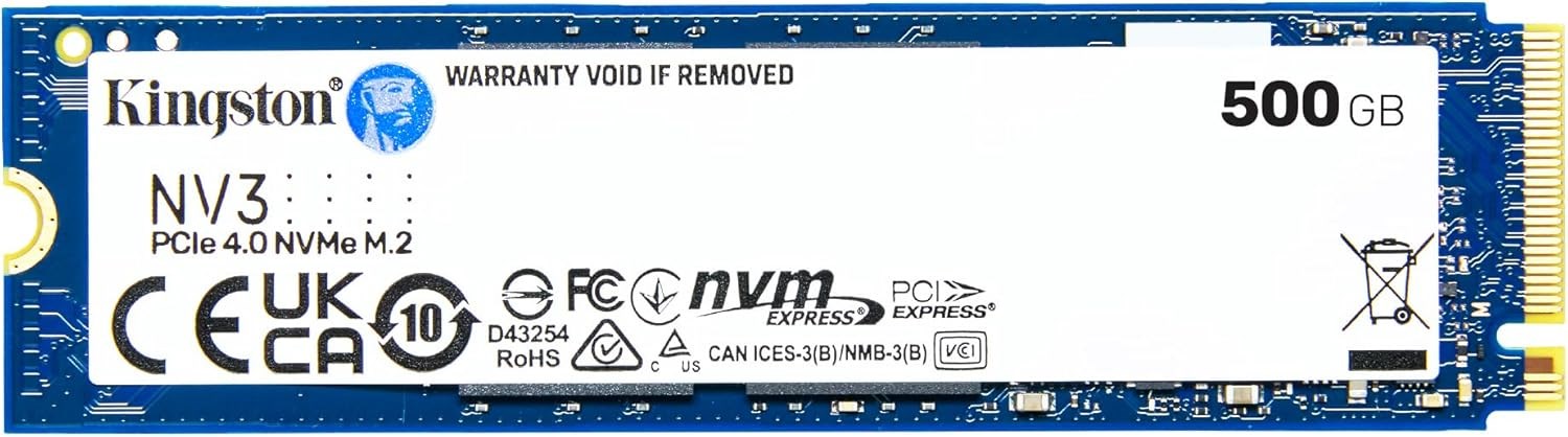 Kingston NV3 500 GB SNV3S/500G PCI-Express 4.0 M.2 SSDKingstonM2 NVME SSDB07522
