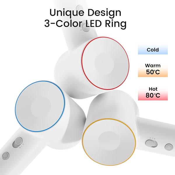LAIFEN SE Beyaz1500W 2 Başlıklı Yüksek Hızlı Saç Kurutma Makinesi