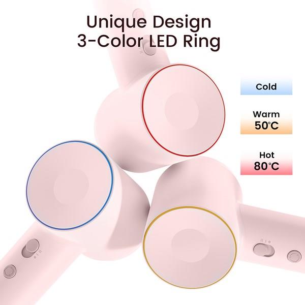 LAIFEN SE Pembe 1500W 2 Başlıklı Yüksek Hızlı Saç Kurutma Makinesi