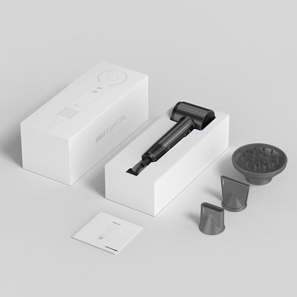 LAIFEN Swift Siyah 1600W 3 Başlıklı Yüksek Hızlı Saç Kurutma Makinesi