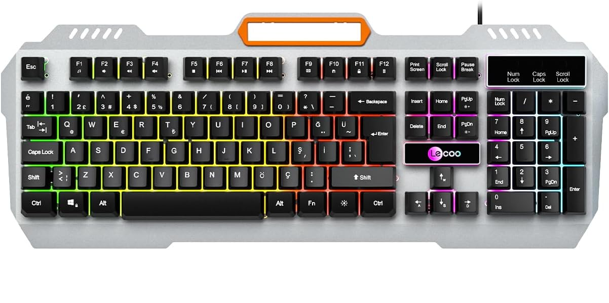 Lenovo Lecoo KB123 Membrane Switch Kablolu Oyuncu KlavyesiLenovoMouseB07108
