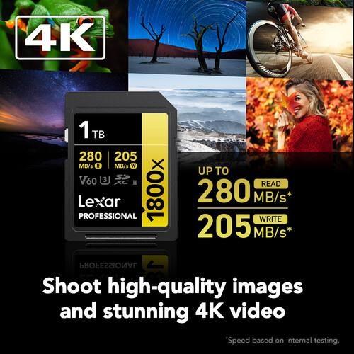 LEXAR 1TB  PROFESSIONAL 1800X LSD1800001T-BNNNU SDHC HAFIZA KARTI