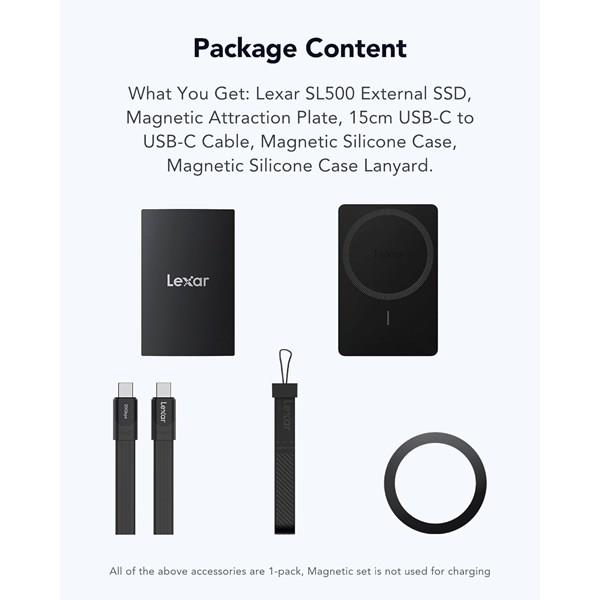 LEXAR 1TB SL500 PORTABLE SSD LSL500X001T-RNBNU USB 3.2 SSD HARİCİ DİSK