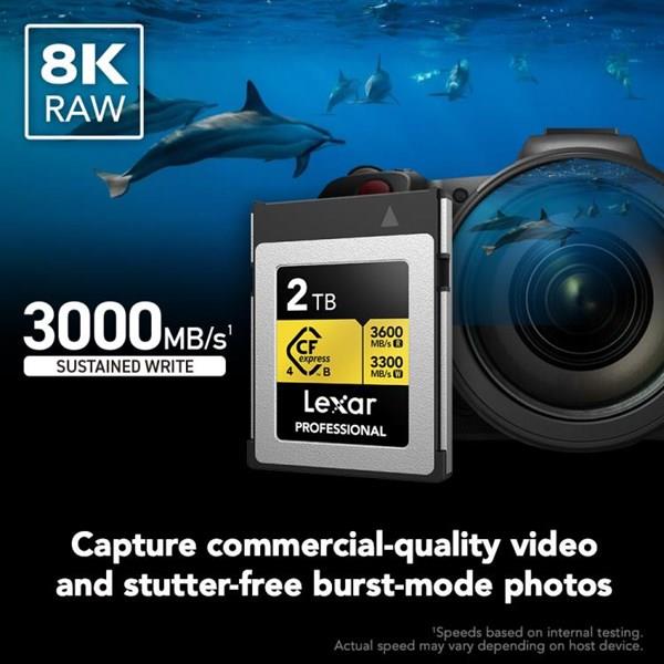 LEXAR 2TB PROFESSIONAL GOLD LCXEXP4002T- RNENG CFEXPRESS 4.0 TYPE-B KART