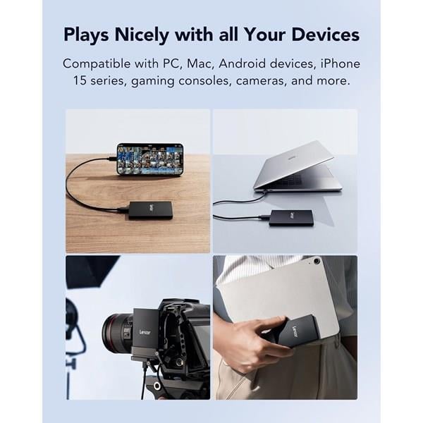 LEXAR 2TB SL500 LSL500X002T-RNBNU USB 3.2 SSD HARİCİ DİSK