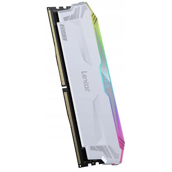 LEXAR 32GB (2X 16GB) DDR5 6400MHZ CL32 RGB DUAL KIT PC RAM ARES LD5EU016G-R6400GDWA BEYAZ