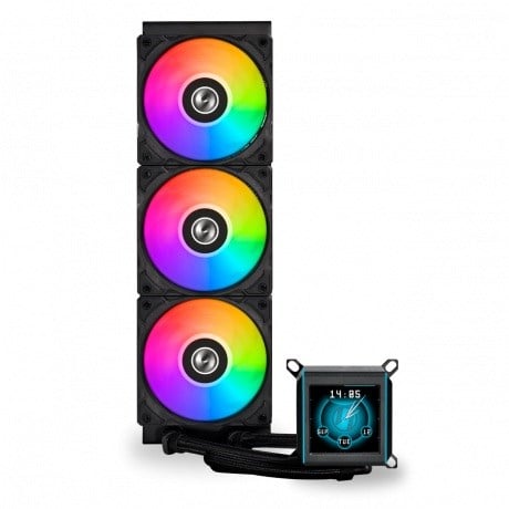 LIAN LI GALAHAD II LCD 360MM LGA1700/AM5 SOKET SİYAH İŞLEMCİ SIVI SOĞUTUCU G89.GA2ALCD36B.00