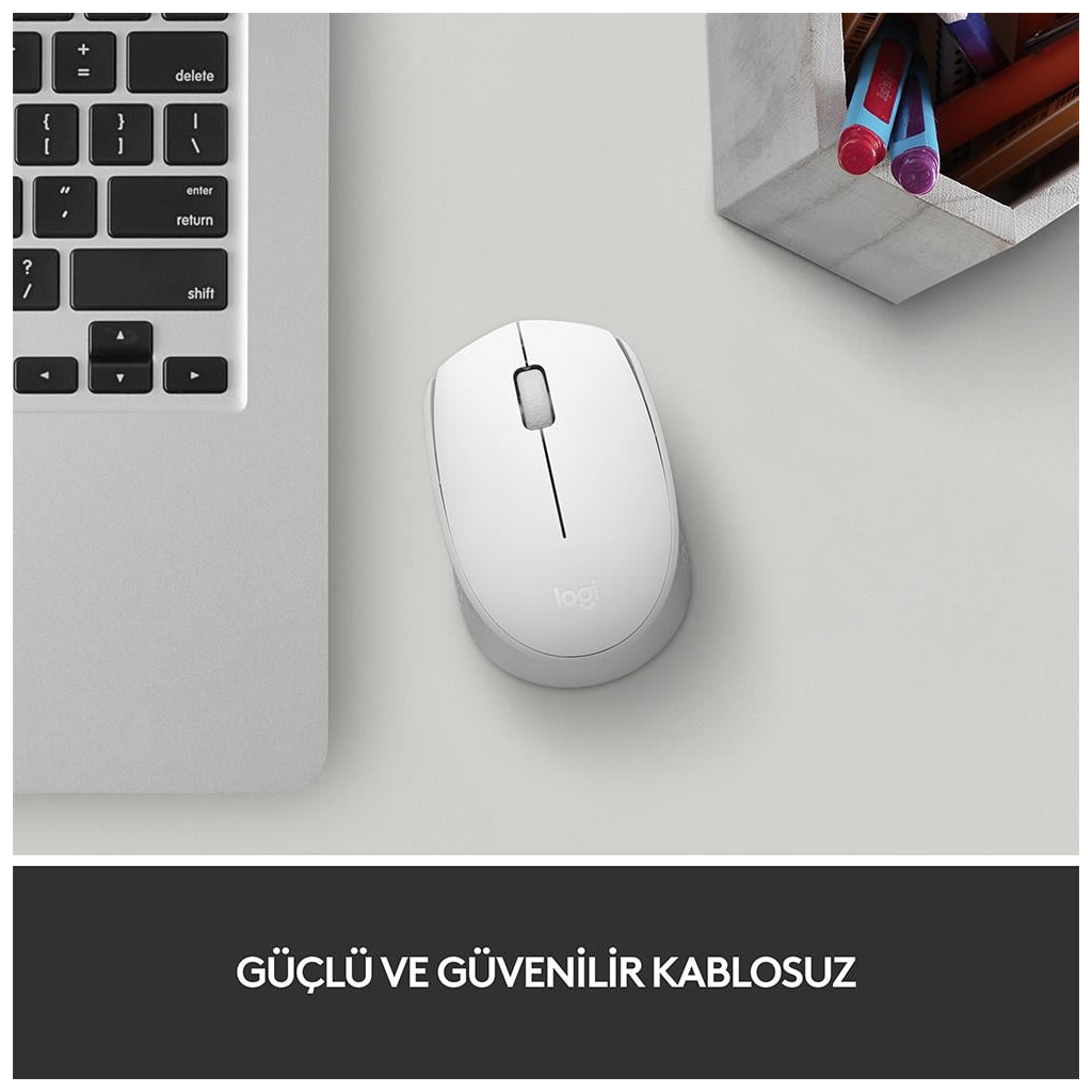 LOGITECH 910-006867, M171 White, USB Nano 2,4G Kablosuz, 1000dpi, Optik, 3 Tuşlu, 12ay Pil Ömrü, Mouse