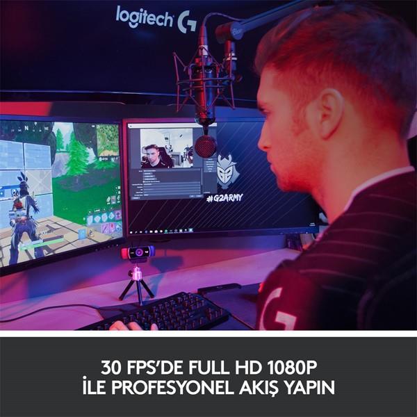 Logitech C922 Profesyonel Yayıncı Webcam-Siyah 960-001088