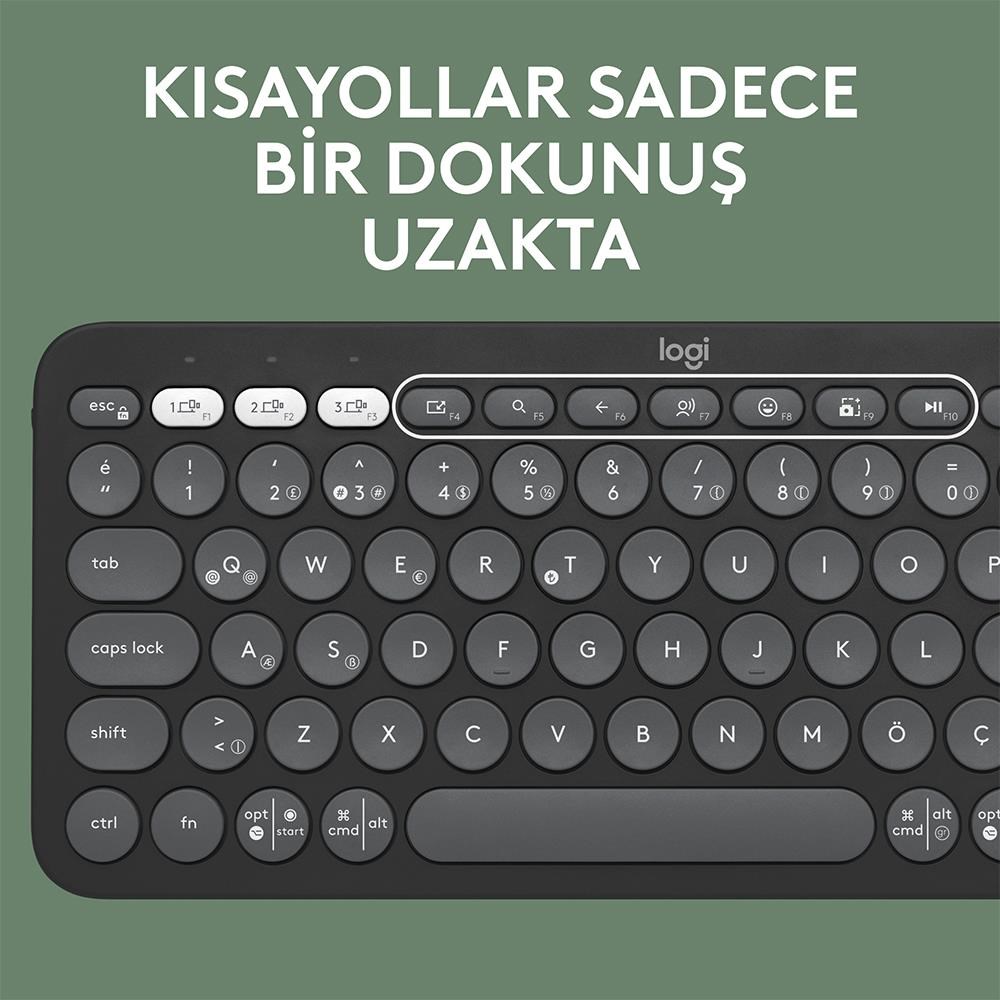 LOGITECH Pebble 2 Bluetooth Grafit Multi-Device Klavye - Mouse Set 920-012245