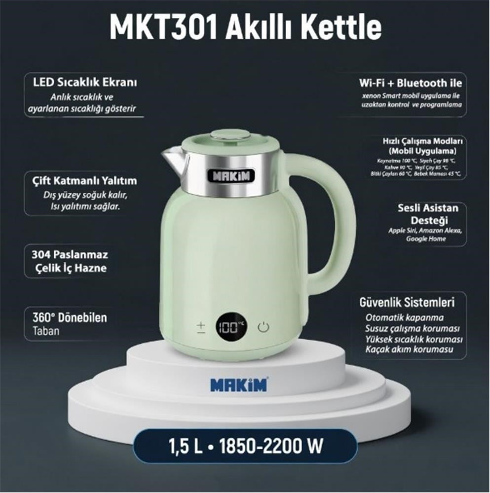 Makim MKT301 AKILLI YEŞİL KETTLE
