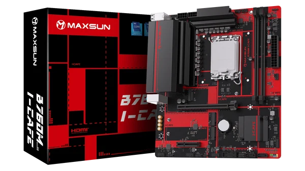 MAXUN B760M I-CAFE DDR5 HDMI-DP PCIE 5.0 1700p mATX