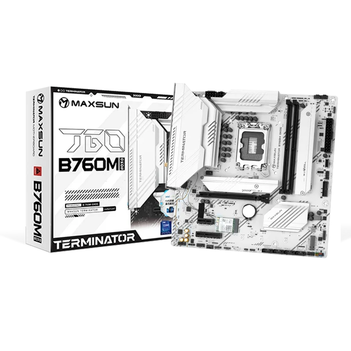 MAXUN TERMINATOR B760M GKD5 ICE DDR5 HDMI-DP PCIE 4.0 1700p mATX BEYAZ