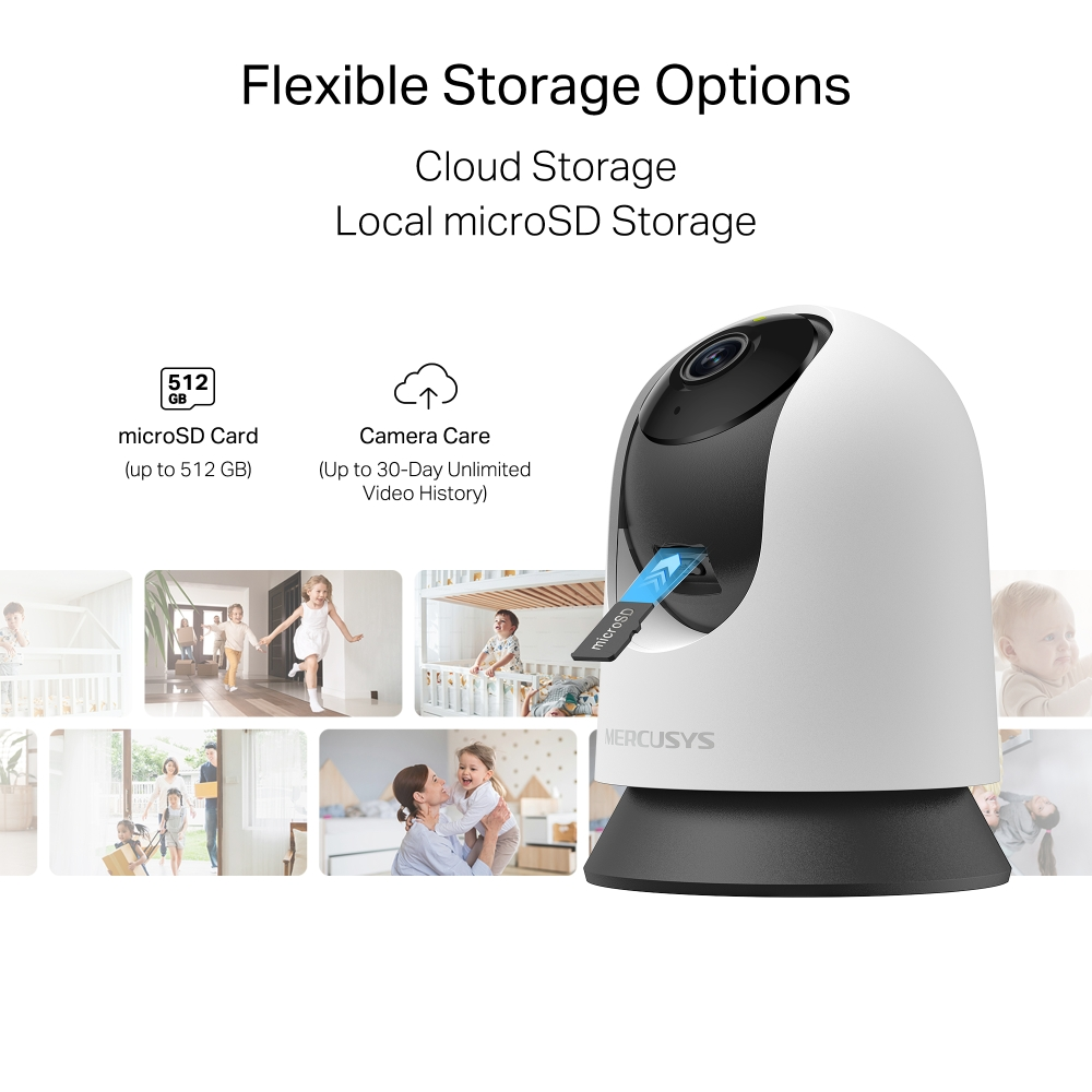 MERCUSYS 2mp 4mm Kablosuz Wıfı Pan-Tilt IP Kamera MC200