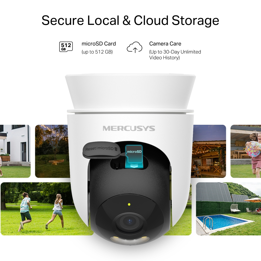 MERCUSYS 2MP PTZ Speed Dome 4MM Kablosuz Pan-Tilt IP Kamera MC500