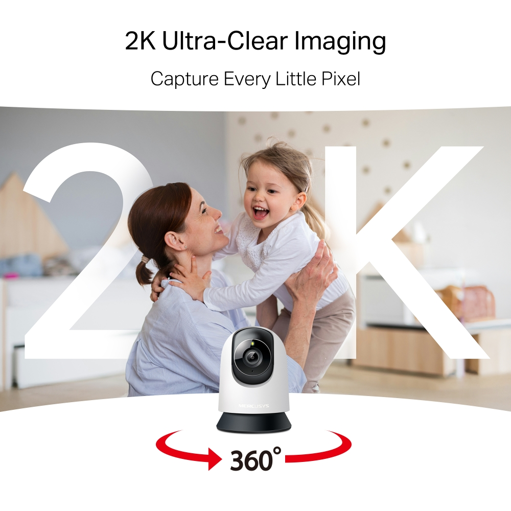 MERCUSYS 3mp 4mm Kablosuz Wıfı Pan-Tilt IP Kamera MC210