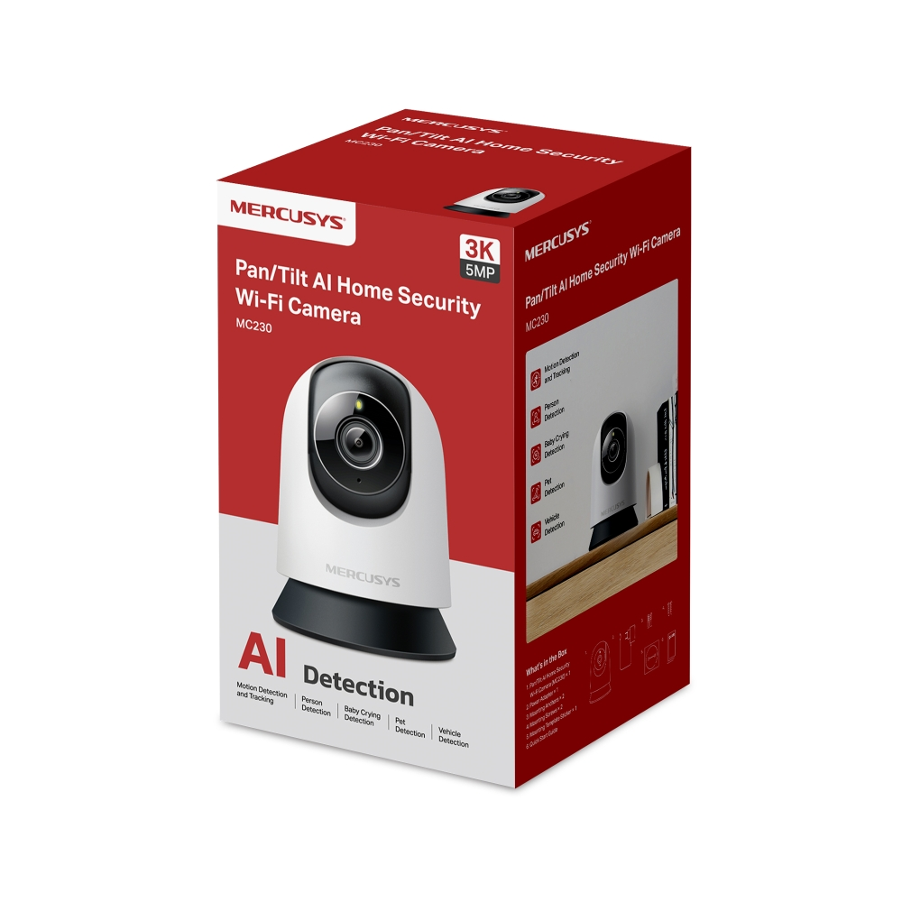 MERCUSYS 5mp 4mm Kablosuz Wıfı Pan-Tilt IP Kamera MC230